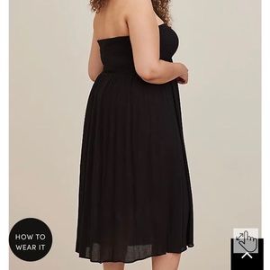 Torrid MIDI Gauze Convertible Dress